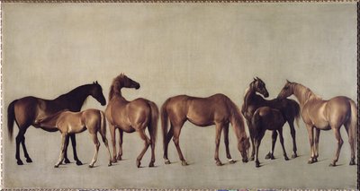 Éguas e potros sem antecedentes, c.1762 de George Stubbs